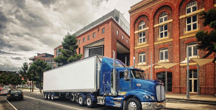 Truck in city HVNL